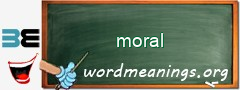 WordMeaning blackboard for moral